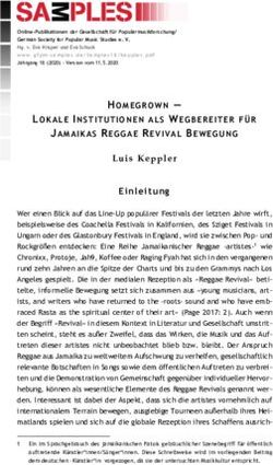 HOMEGROWN - LOKALE INSTITUTIONEN ALS WEGBEREITER FÜR - SAMPLES