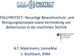 FOULPROTECT-Neuartige Bewuchsschutz- und Reinigungskonzepte sowie Vermeidung von Biokorrosion in der maritimen Technik B.T. Watermann, LimnoMar ...