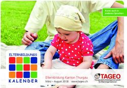 Elternbildung Kanton Thurgau - März - August 2018 www.tageo.ch