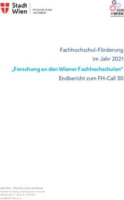 "Forschung an den Wiener Fachhochschulen" - Fachhochschul-F&ouml;rderung im Jahr 2021 Endbericht zum FH-Call 30 - Stadt Wien