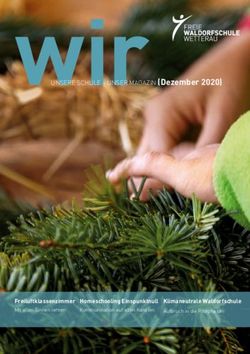 WirUNSERE SCHULE - UNSER MAGAZIN ( Dezember 2020) - Freiluftklassenzimmer Mit allen Sinnen lernen Homeschooling Einspunktnull Kommunikation auf ...
