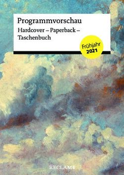 Programmvorschau Hardcover - Paperback-Taschenbuch - Reclam Verlag