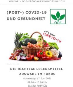 (POST-) COVID-19 UND GESUNDHEIT - DIE RICHTIGE LEBENSM ITTEL - AUSWAHL I M FOKUS - WKO