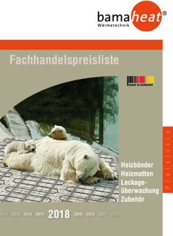 Fachhandelspreisliste - 2018 Heizb&auml;nder Heizmatten Leckage-&uuml;berwachung Zubeh&ouml;r - Bamaheat