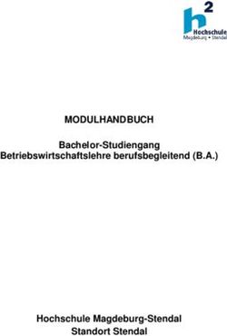 MODULHANDBUCH Bachelor-Studiengang Betriebswirtschaftslehre berufsbegleitend (B.A.) - Hochschule Magdeburg-Stendal Standort Stendal