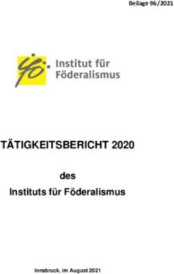 T&Auml;TIGKEITSBERICHT 2020 - des Instituts f&uuml;r F&ouml;deralismus