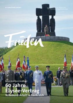 60 Jahre &Eacute;lys&eacute;e-Vertrag - Volksbund-Arbeit in Frankreich - 60 JAHRE &Eacute;LYS&Eacute;E-VERTRAG