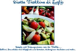 Ricette Vialline di Luglio - Rezepte mit Erzeugnissen von La Vialla, .. Bellini, Bruschetta mit Klippfisch und Tomaten, Auberginen-Rouladen und ...