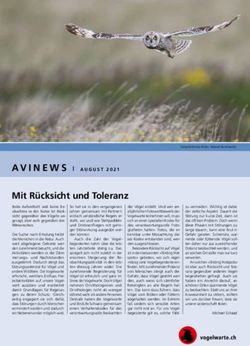 Mit R&uuml;cksicht und Toleranz - AVINEWS AUGUST 2021 - Schweizerische Vogelwarte ...