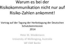Warum es bei der Risikokommunikation nicht nur auf Risiko-Zahlen ankommt! - Vortrag auf der Tagung der Herbsttagung der Deutschen Schutzkommission ...