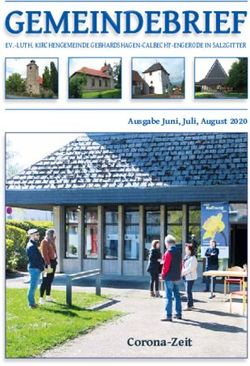 GEMEINDEBRIEF - Corona-Zeit - Ausgabe Juni, Juli, August 2020 - Kirchengemeinde-Gebhardshagen ...