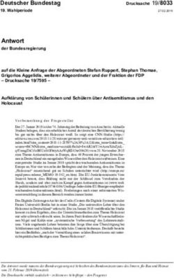 Antwort der Bundesregierung - Deutscher Bundestag