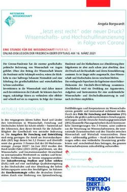 "Jetzt erst recht" oder neuer Druck? Wissenschafts- und Hochschulfinanzierung in Folge von Corona - Bibliothek ...