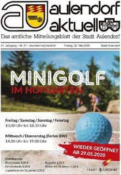 Jahrgang - Nr. 21 - erscheint w&ouml;chentlich Freitag,22.Mai2020 StadtAulendorf - Stadt Aulendorf