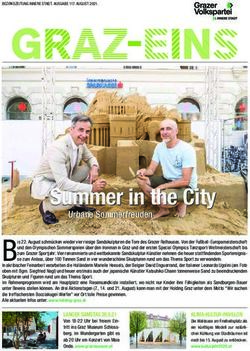 Summer in the City Urbane Sommerfreuden - Bezirkszeitung graz-eins