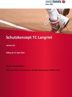 Schutzkonzept TC Langriet - Version 9.0 G&uuml;ltig ab 19. April 2021 Covid-19-Beauftragter: Christoph Miklo, Hofstettenstr. 36, 8212 Neuhausen, 079 ...