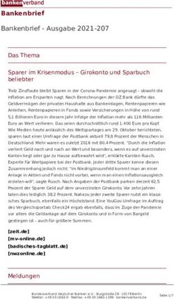 Bankenbrief Bankenbrief - Ausgabe 2021-207 - Das Thema Sparer im Krisenmodus - Girokonto und Sparbuch beliebter - Bundesverband deutscher ...