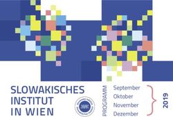 SLOWAKISCHES INSTITUT - September Oktober November