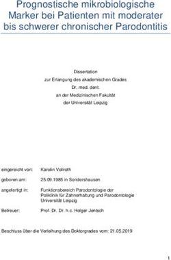 Prognostische mikrobiologische Marker bei Patienten mit moderater bis schwerer chronischer Parodontitis