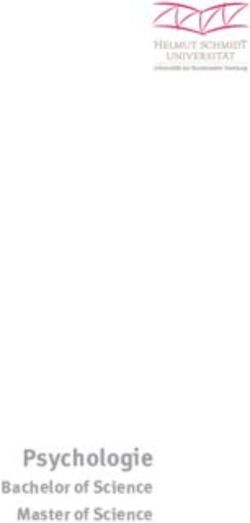 Psychologie Bachelor of Science Master of Science - Helmut-Schmidt-Universit&auml;t