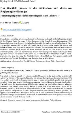 Das Wortfeld Nation in den t&uuml;rkischen und deutschen Regierungserkl&auml;rungen Forschungsergebnisse eines politolinguistischen Diskurses
