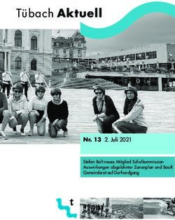 Tübach Aktuell - Nr. 13 2. Juli 2021 Stefan Bolt neues Mitglied Schulkommission Auswirkungen abgelehnter Zonenplan und BauR Gemeinderat auf ...