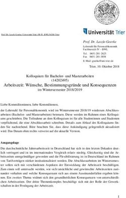Arbeitszeit: W&uuml;nsche, Bestimmungsgr&uuml;nde und Konsequenzen - Uni Trier