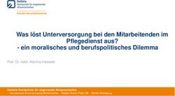 Was l&ouml;st Unterversorgung bei den Mitarbeitenden im