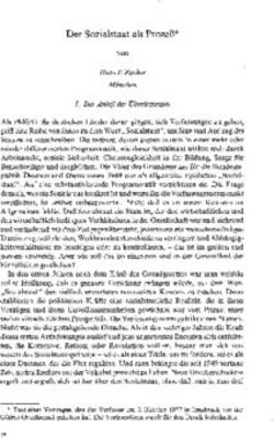 Der Sozialstaat als Proze&szlig;