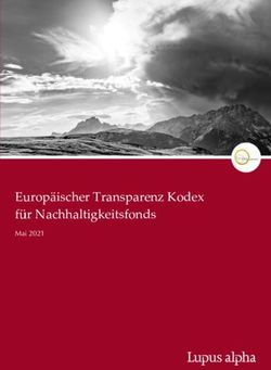 Europ&auml;ischer Transparenz Kodex f&uuml;r Nachhaltigkeitsfonds - Mai 2021