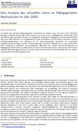 Eine Analyse der virtuellen Lehre an Pädagogischen Hochschulen im Jahr 2020 - R&E-SOURCE