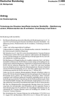 Antrag der Bundesregierung - Deutscher Bundestag