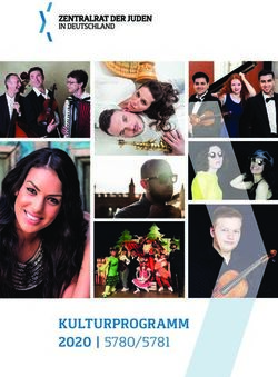KULTURPROGRAMM 2020 | 5780/5781 - Zentralrat der Juden