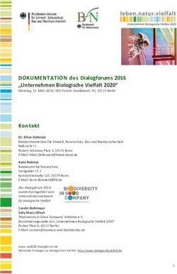 DOKUMENTATION des Dialogforums 2016 "Unternehmen Biologische Vielfalt 2020"