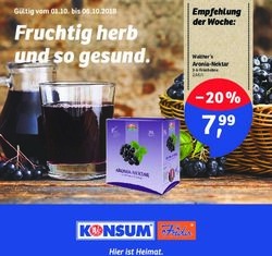 Fruchtig herb und so gesund - 7, 99 Empfehlung der Woche: KONSUM DRESDEN eG