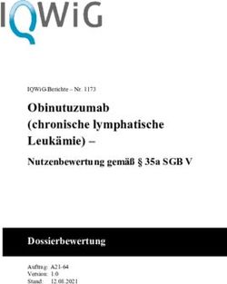 Obinutuzumab (chronische lymphatische Leuk&auml;mie)- Nutzenbewertung gem&auml;&szlig; 35a SGB V Dossierbewertung - Nutzenbewertung gem&auml;&szlig; ...