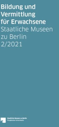Bildung und Vermittlung f&uuml;r Erwachsene Staatliche Museen zu Berlin 2/2021