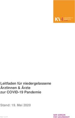 Leitfaden für niedergelassene Ärztinnen & Ärzte zur COVID-19 Pandemie - Stand: 19. Mai 2020 - KV Hessen