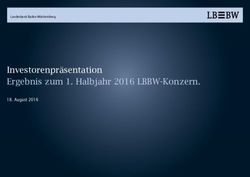 Investorenpräsentation Ergebnis zum 1. Halbjahr 2016 LBBW-Konzern - August 2016 - Die LBBW