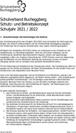 Schulverband Bucheggberg Schutz- und Betriebskonzept Schuljahr 2021 / 2022 - Schulverband ...