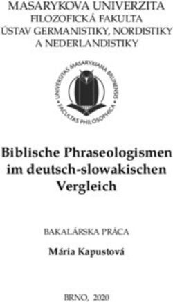 Biblische Phraseologismen im deutsch-slowakischen Vergleich - MASARYKOVA UNIVERZITA - IS MUNI