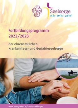 Fortbildungsprogramm 2022/2023 - der ehrenamtlichen Krankenhaus- und Geriatrieseelsorge - Evangelische Kirche Wien