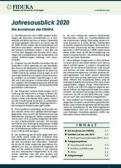Jahresausblick 2020 Die Annahmen der FIDUKA