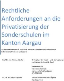 Rechtliche Anforderungen an die Privatisierung der Sonderschulen im Kanton Aargau