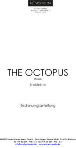 THE OCTOPUS Netzleiste Bedienungsanleitung