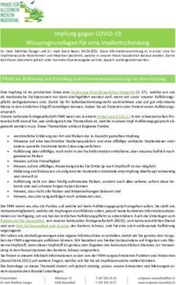 Impfung gegen COVID-19 Wissensgrundlagen f&uuml;r eine Impfentscheidung - Arztpraxis Muotathal