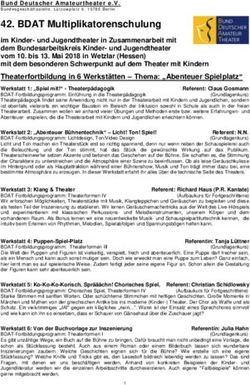 BDAT Multiplikatorenschulung - Bund Deutscher Amateurtheater