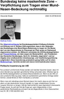 Bundestag keine maskenfreie Zone - Verpflichtung zum Tragen einer Mund-Nasen-Bedeckung rechtmäßig