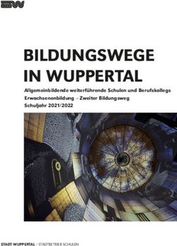 BILDUNGSWEGE IN WUPPERTAL - Allgemeinbildende weiterführende Schulen und Berufskollegs Erwachsenenbildung - Zweiter Bildungsweg Schuljahr 2021/2022