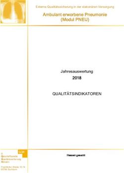 Ambulant erworbene Pneumonie (Modul PNEU) - QUALITÄTSINDIKATOREN Jahresauswertung 2018